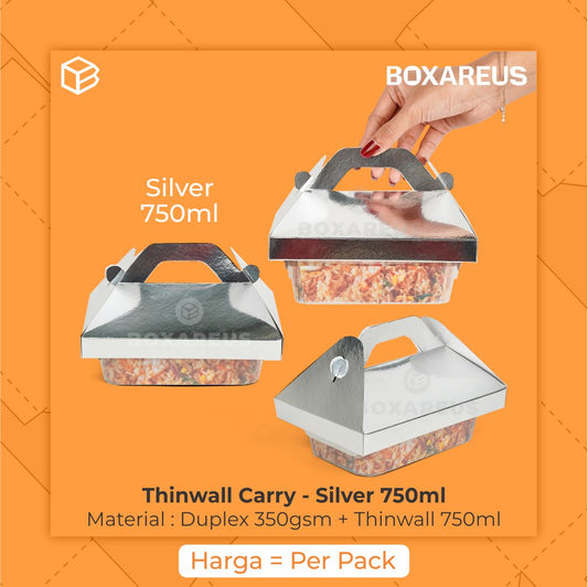 Lunch Box - FP Thinwall Carry 750ml (25 Pc)