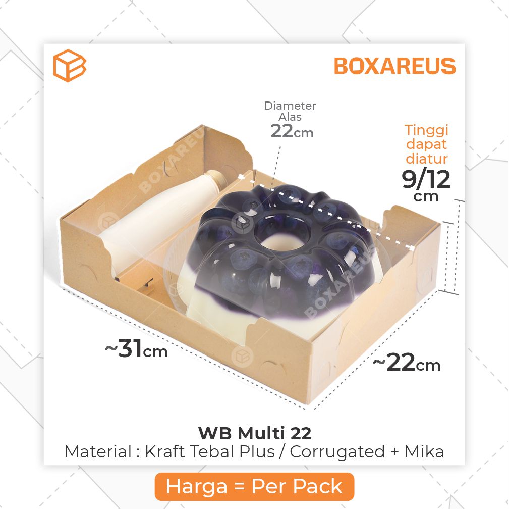 Pudding / Cup Cake Box - WB MULTI 22 (5 Pc)