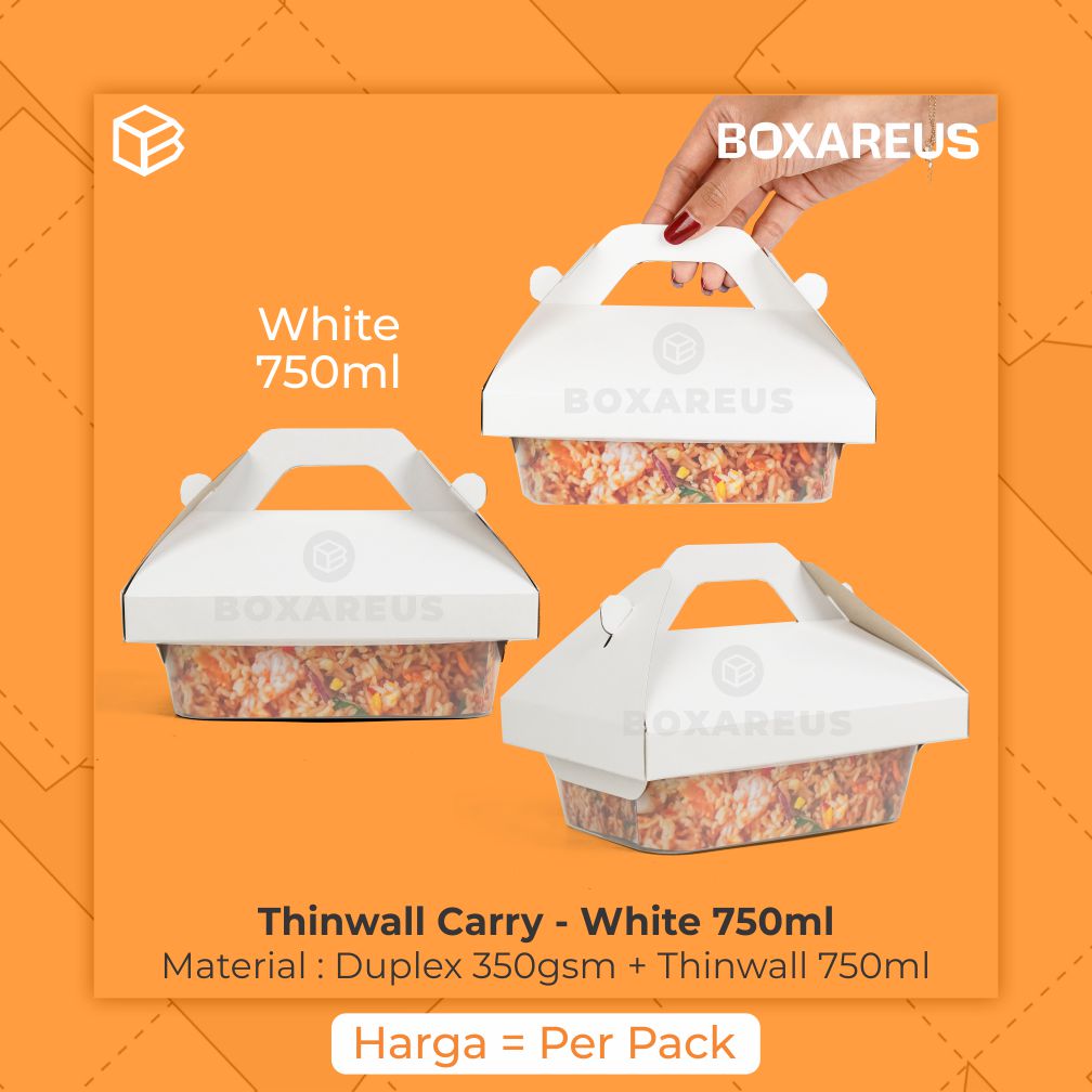 Lunch Box - FP Thinwall Carry 750ml (25 Pc)