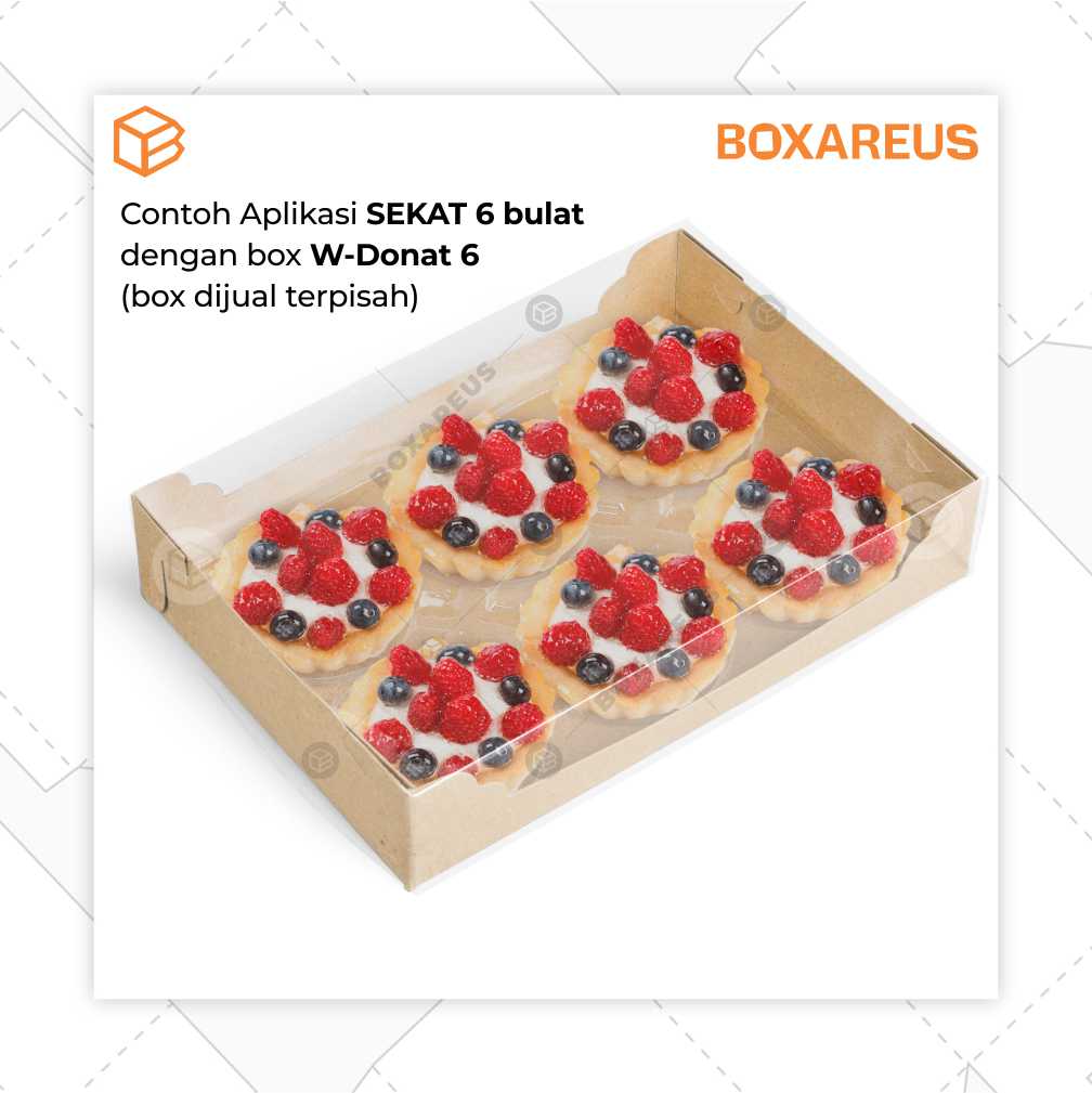 Plastik Tray Puding - PTP Bulat 6 (50 Pc)