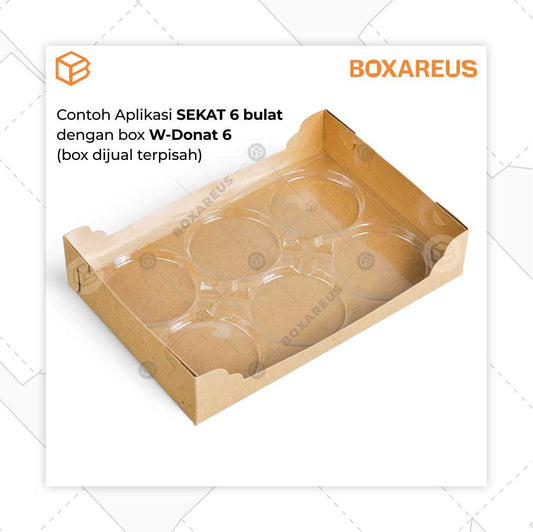 Plastik Tray Puding - PTP Bulat 6 (50 Pc)