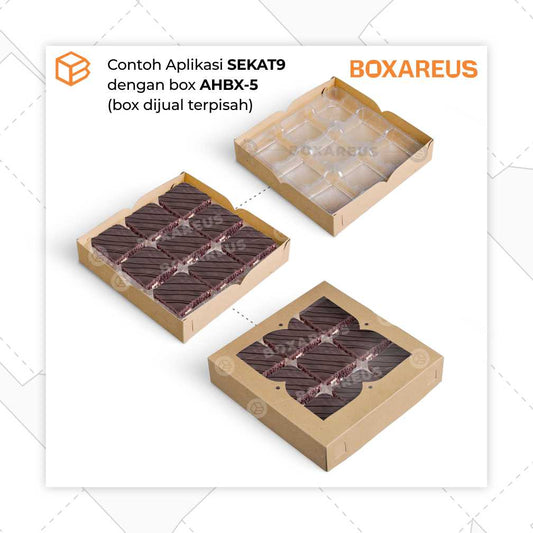 Plastik Tray Puding - PTP Kotak Sekat (50 Pc)