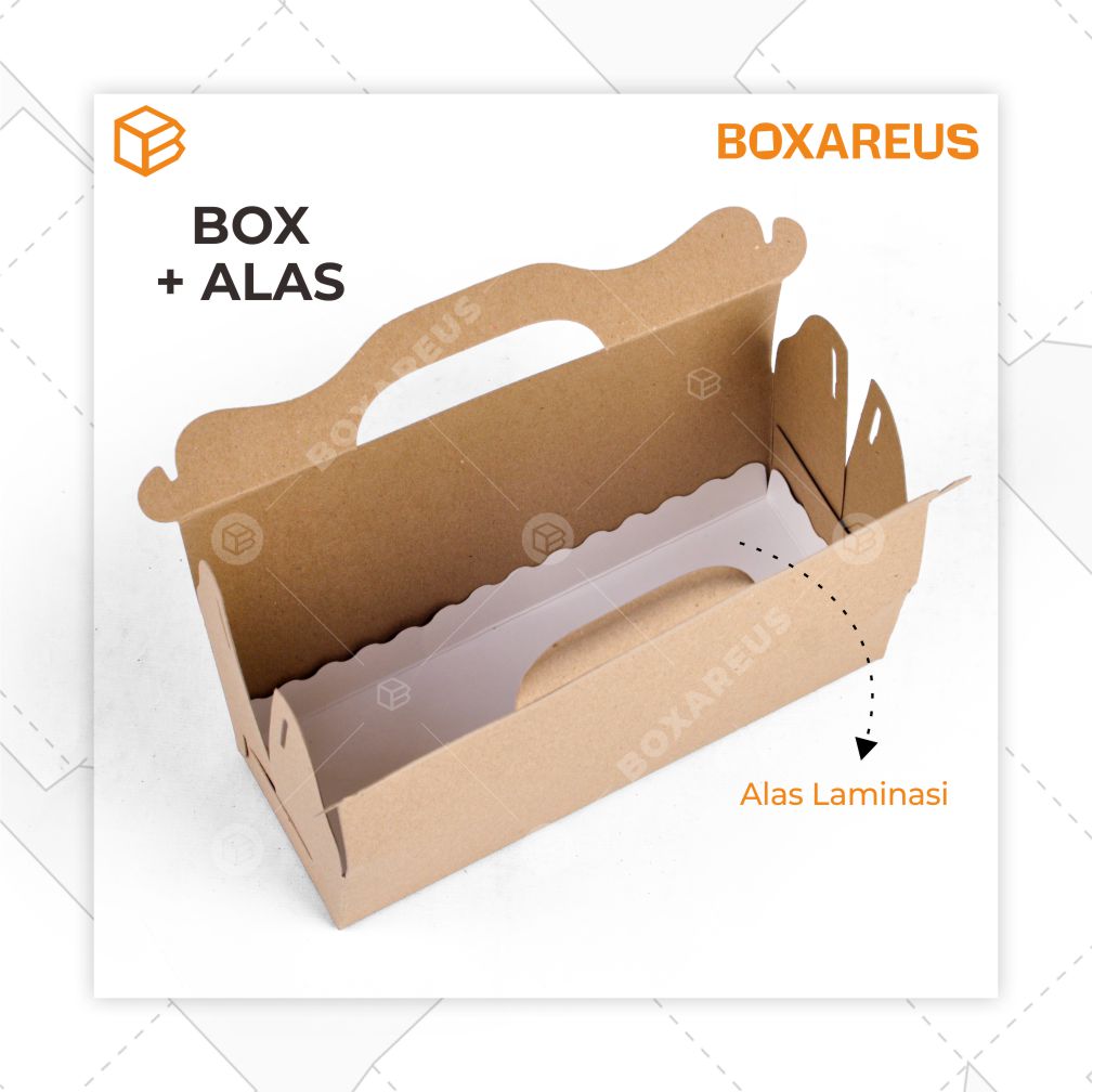 Roll Cake Box - RC220875 Brown + Tray (20 Pc)