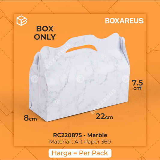 Roll Cake Box - RC220875 Marble Box Only (20 Pc)