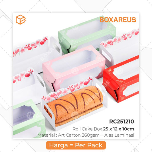 Roll Cake Box - RC251210 Pastel (10 Pc)