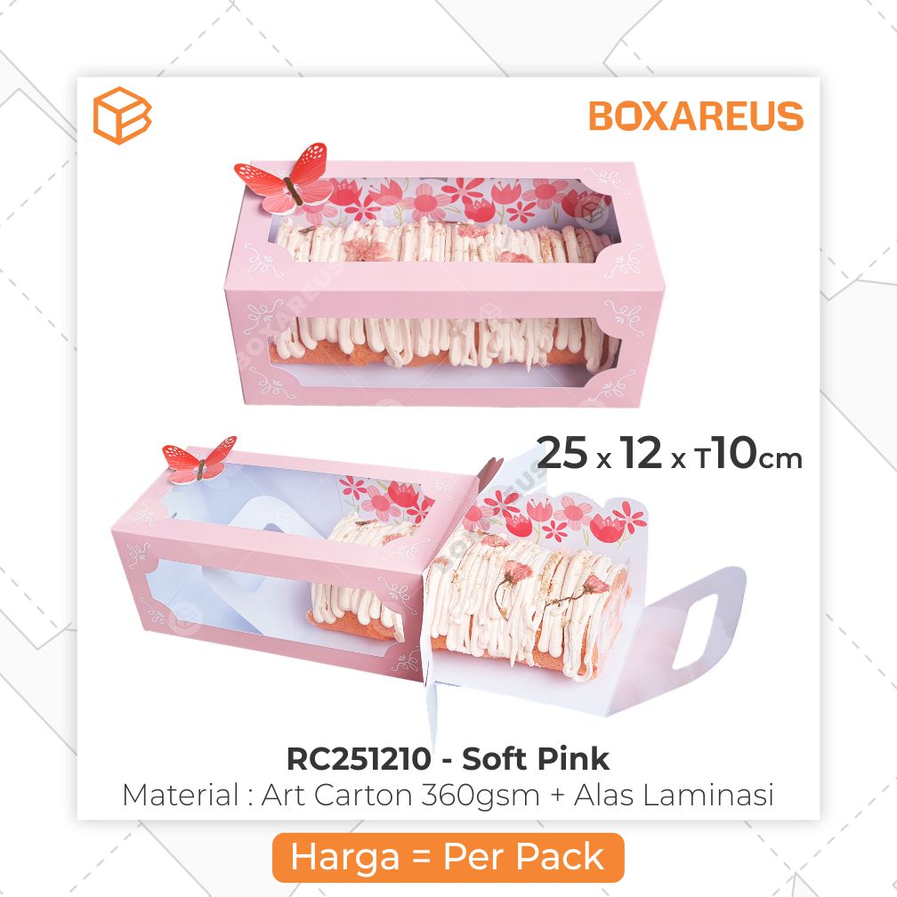 Roll Cake Box - RC251210 Pastel (10 Pc)