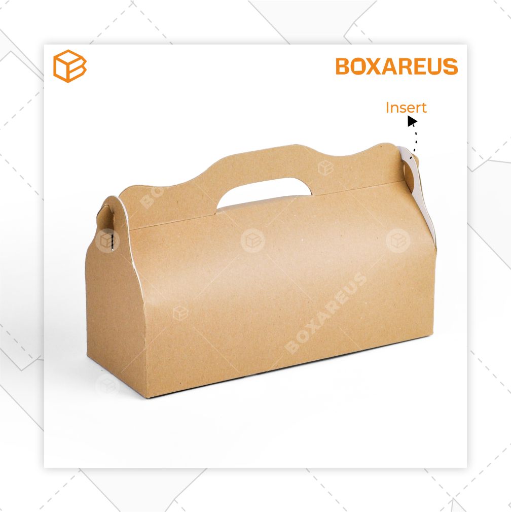 Roll Cake Box - RC271075 - Brown + Tray (10 Pc)
