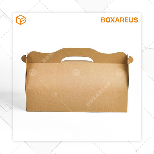 Roll Cake Box - RC271075 - Brown + Tray (10 Pc)