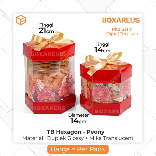 Toples Box - TB Hexagon Peony (10 Pc)