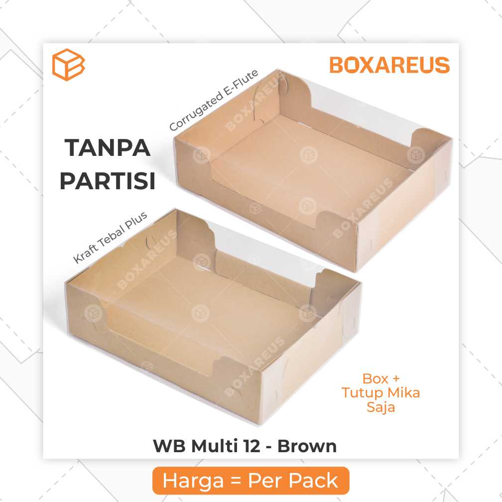 Pudding / Cup Cake Box - WB MULTI 12 (5 Pc)