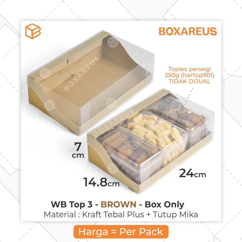 Window Box Toples - WB Top 3 Box Only (10 Pc)