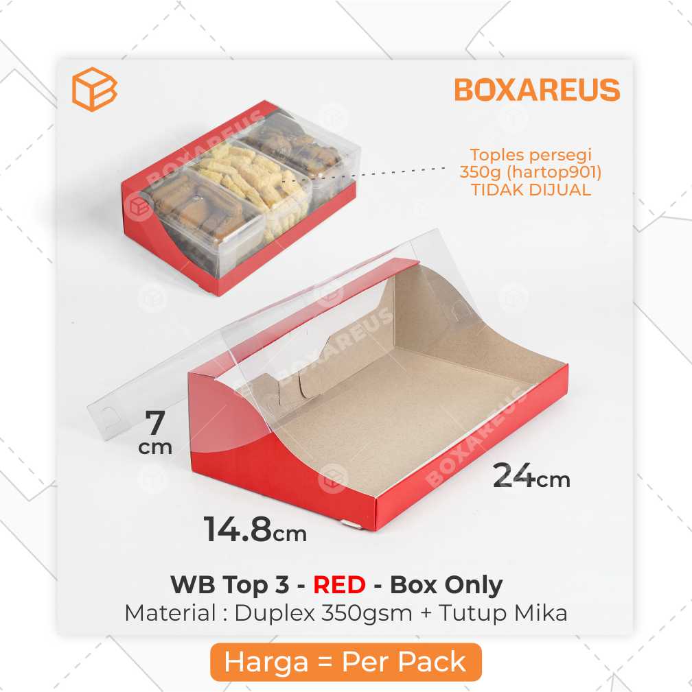 Window Box Toples - WB Top 3 Box Only (10 Pc)