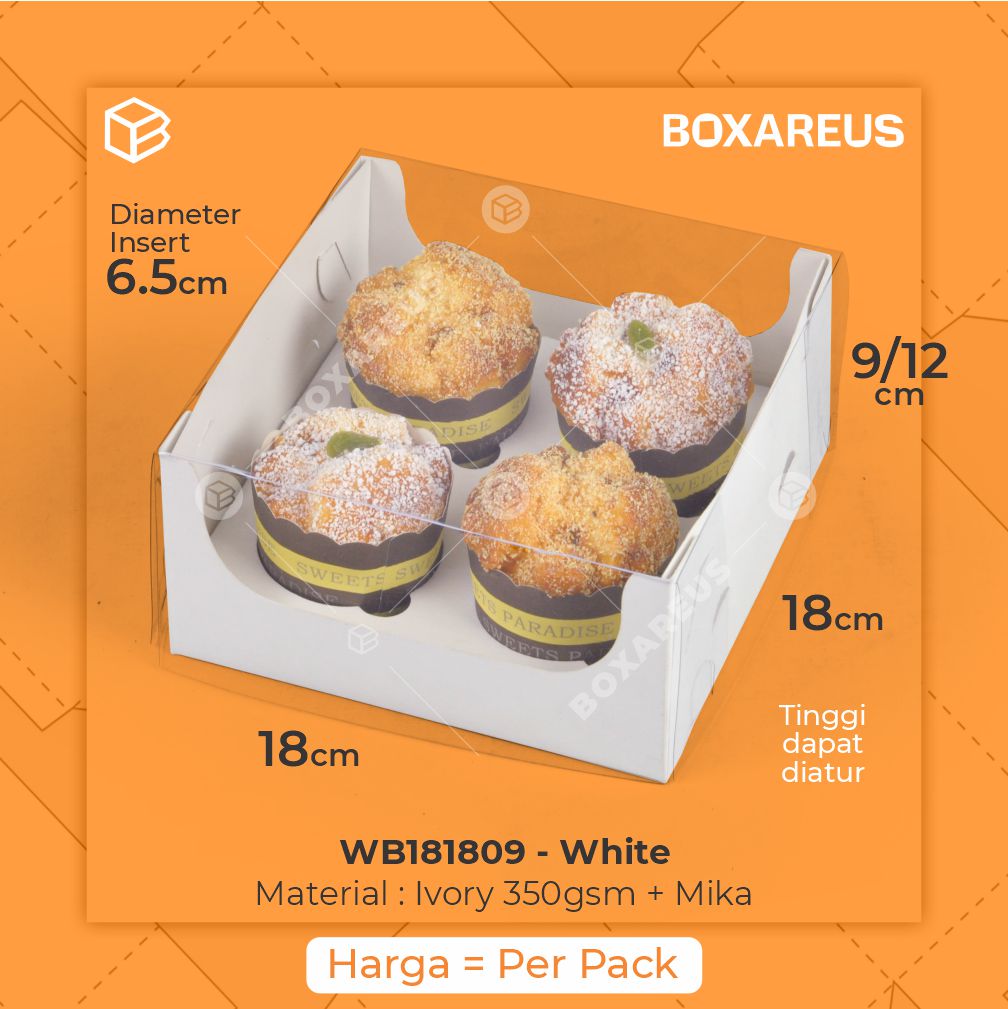 Cup Cake Box - WB181809 (10 Pc)