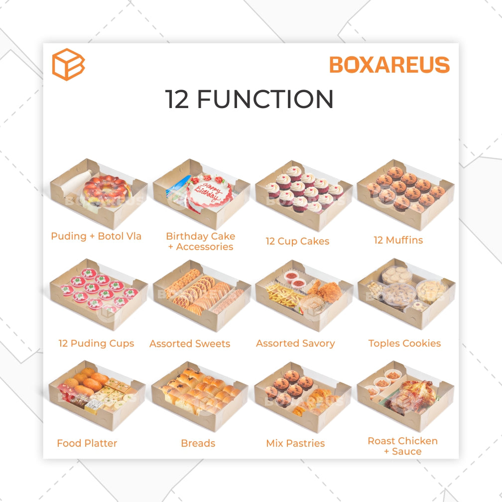 Pudding / Cup Cake Box - WB MULTI 12 (5 Pc)