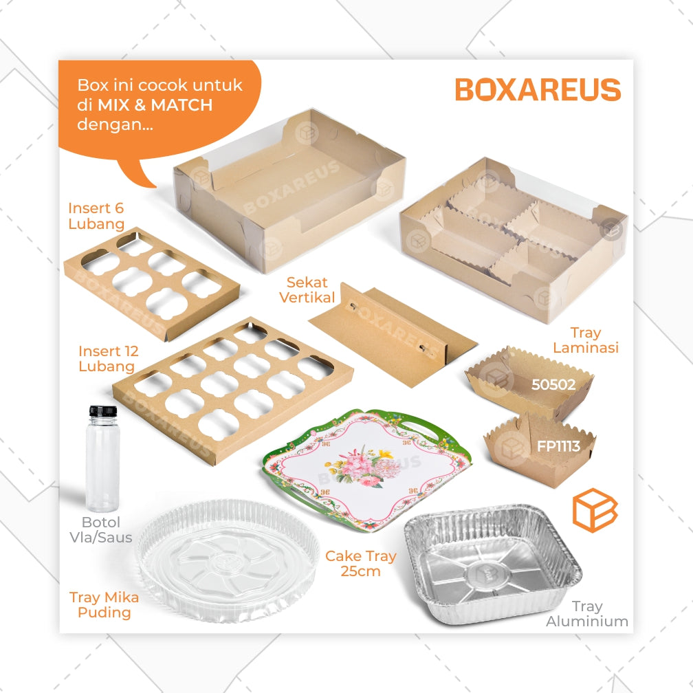 Pudding / Cup Cake Box - WB MULTI 12 (5 Pc)