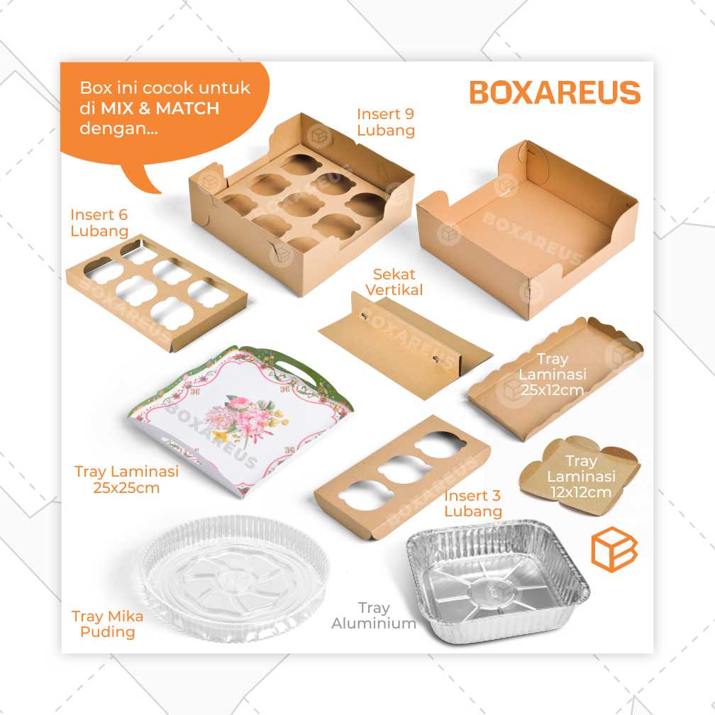 Pudding / Cup Cake Box - WB MULTI 9 (5 pc)