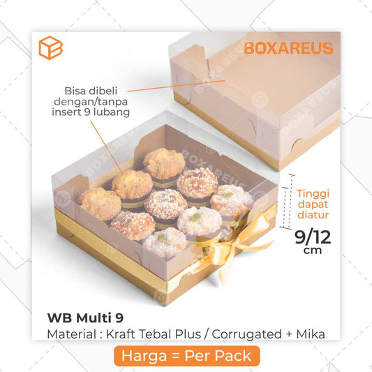 Pudding / Cup Cake Box - WB MULTI 9 (5 pc)