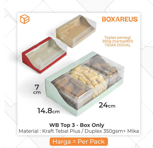 Window Box Toples - WB Top 3 Box Only (10 Pc)