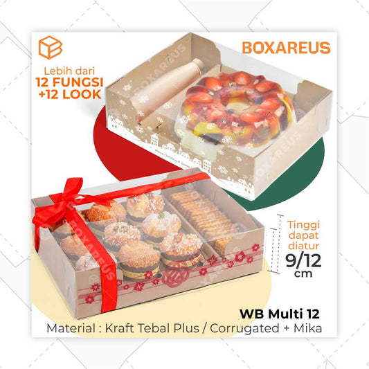 Pudding / Cup Cake Box - WB MULTI 12 (5 Pc)