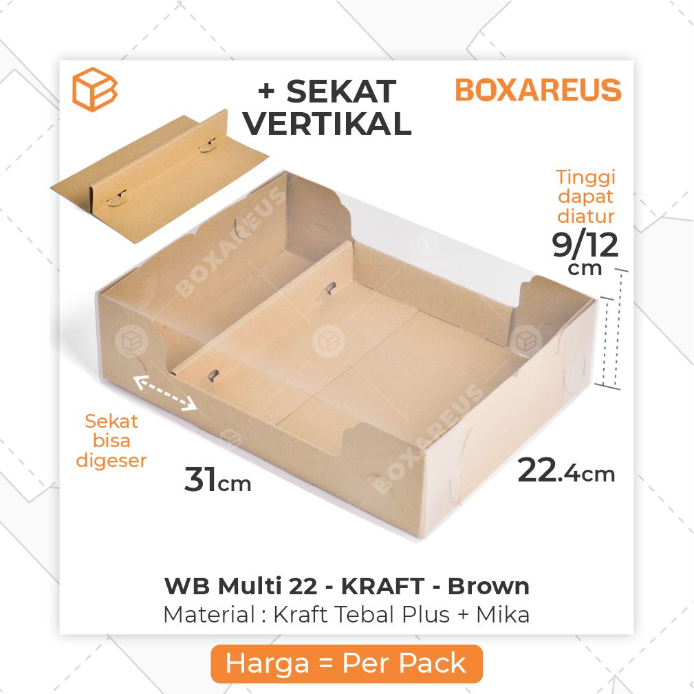Pudding / Cup Cake Box - WB MULTI 22 (5 Pc)