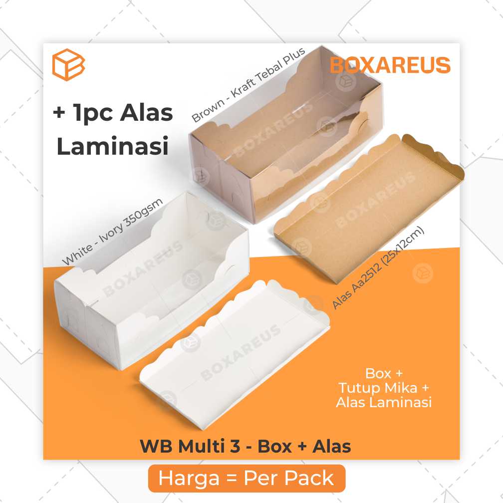 Pudding / Cup Cake Box - WB MULTI 3 (10 Pc)