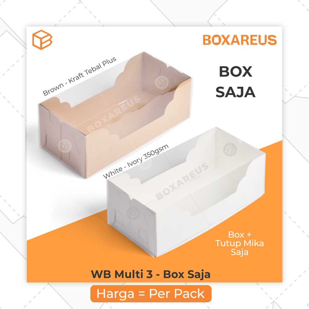Pudding / Cup Cake Box - WB MULTI 3 (10 Pc)