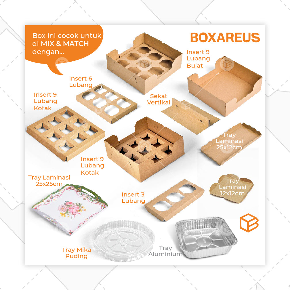 Pudding / Cup Cake Box - WB MULTI 9 (5 pc)