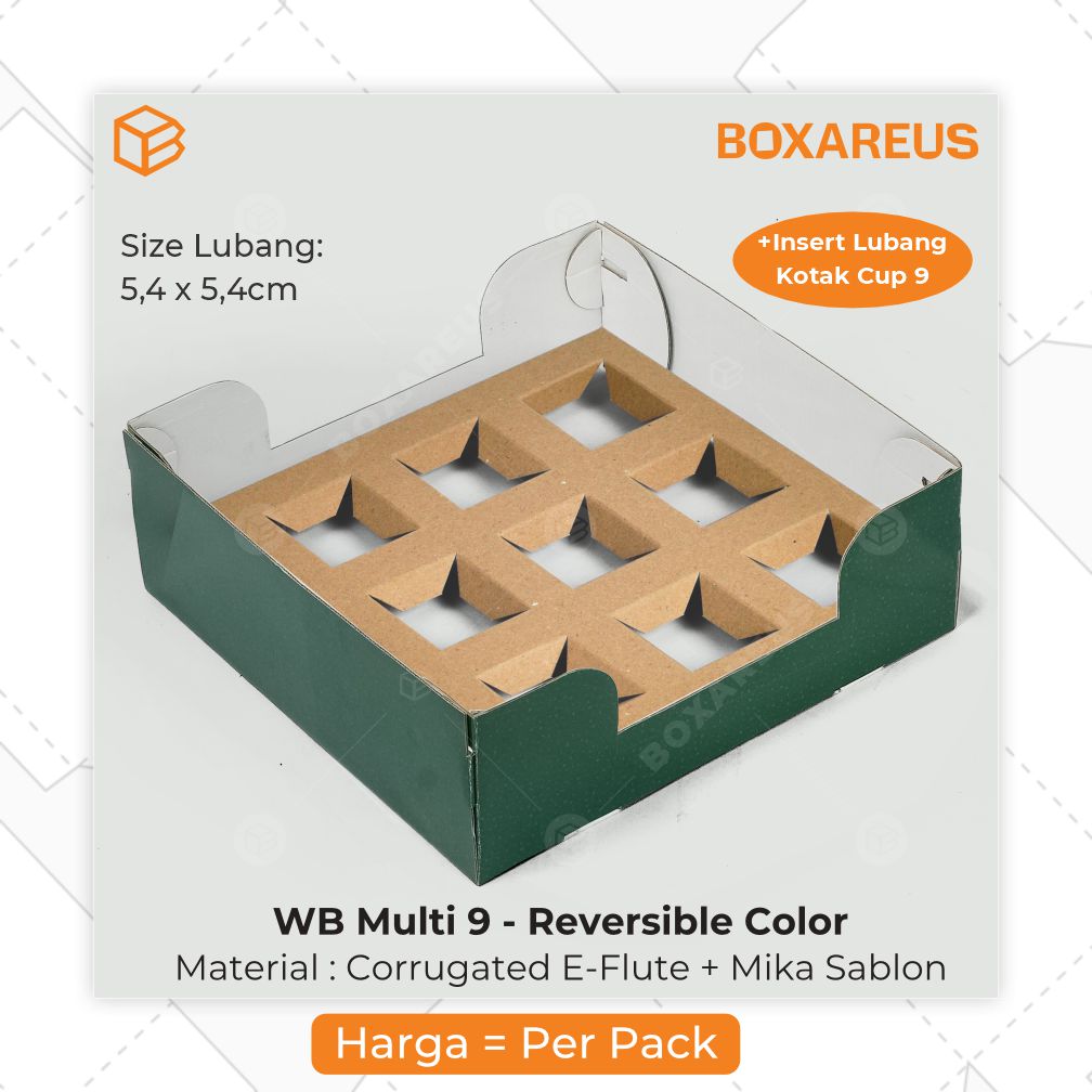 Pudding / Cup Cake Box - WBC Multi 9 Natal (5 Pc)