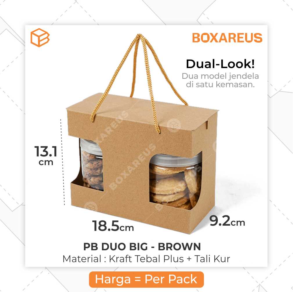 Toples Box Jar - PB Duo Big (20 Pc)