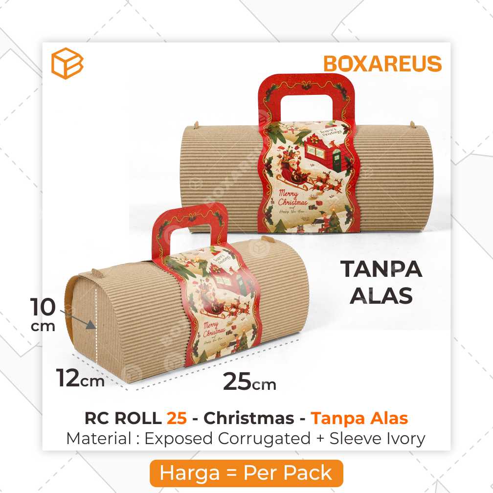 Roll Cake Box - RC Roll Christmas (10 Pc)