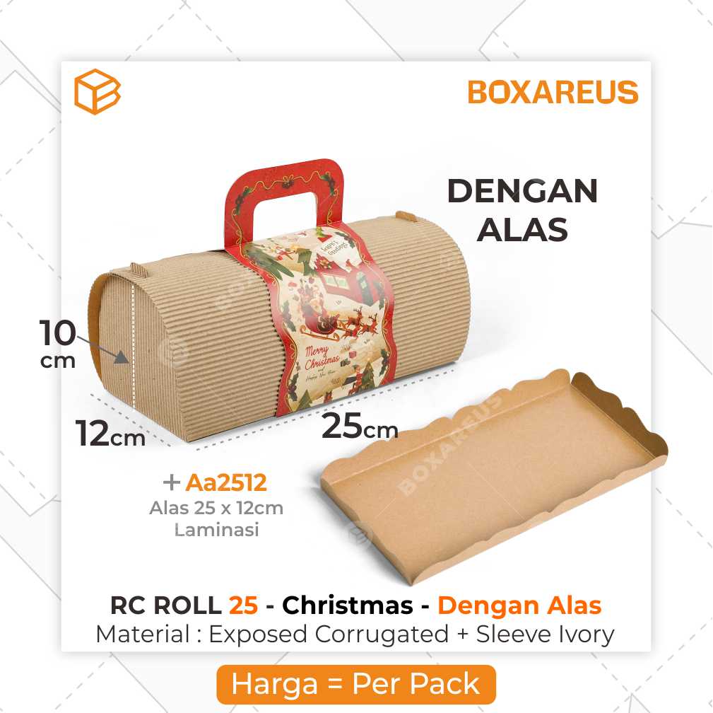 Roll Cake Box - RC Roll Christmas (10 Pc)