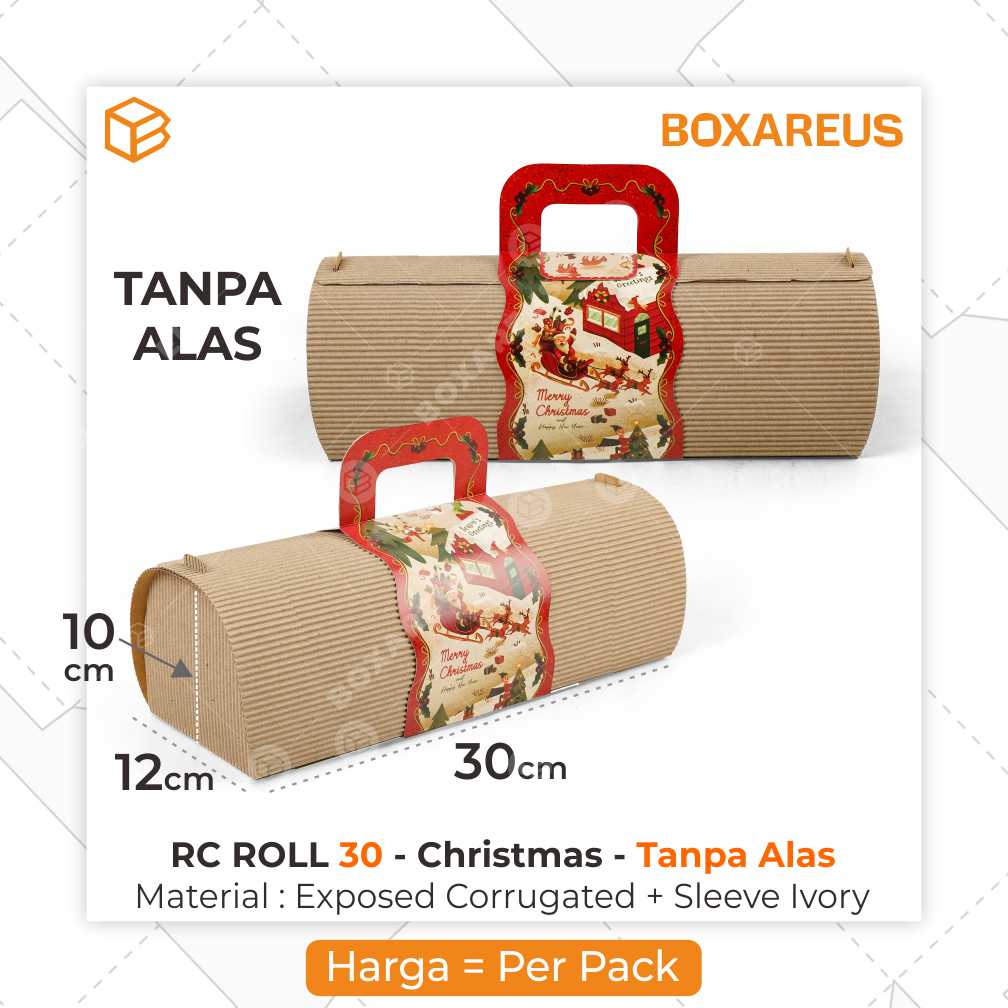 Roll Cake Box - RC Roll Christmas (10 Pc)