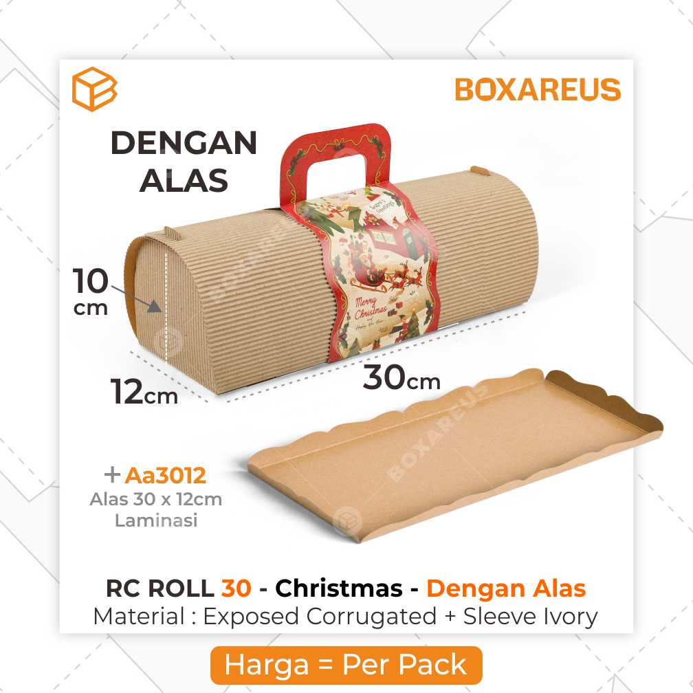 Roll Cake Box - RC Roll Christmas (10 Pc)