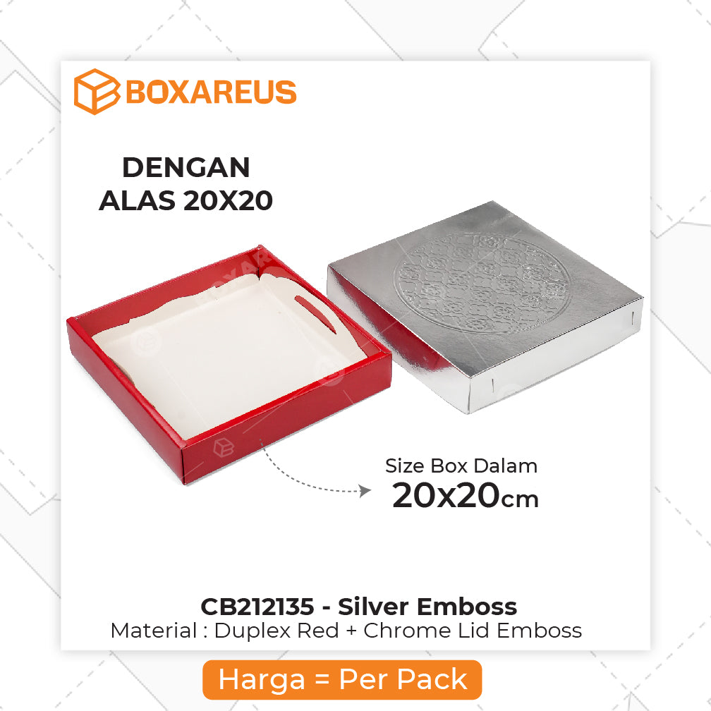 Cake Box/ Nastar Box - CB212135 Emboss CNY (10 Pc)