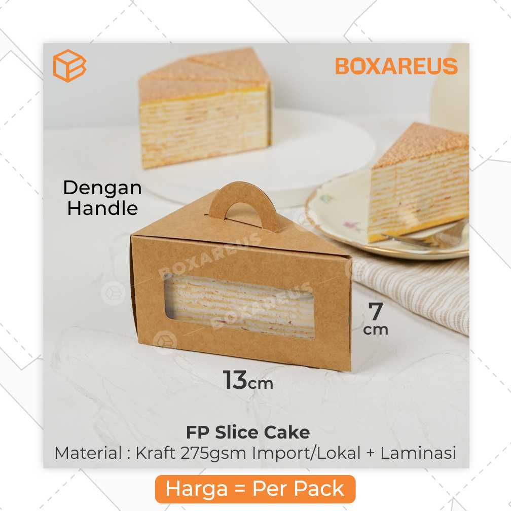 Cake Box - FP Slice Box (50 Pc)