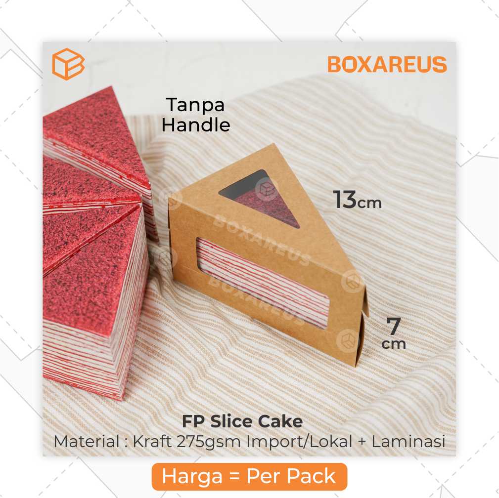 Cake Box - FP Slice Box (50 Pc)