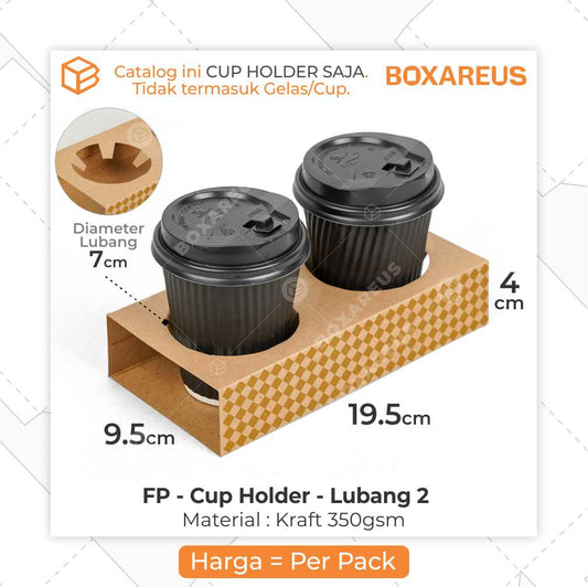 Alas/Tatakan - FP Cup Holder Lubang 2 (50 Pc)
