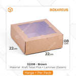 Cake Box - 32208 Brown Laminasi (10 pc)