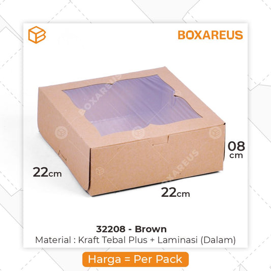 Cake Box - 32208 Brown Laminasi (10 pc)