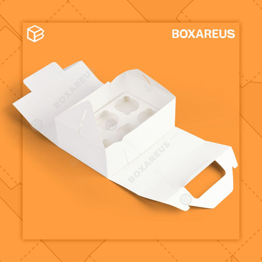Cup Cake Box - 40413 White + Insert (10 Pc)