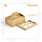 Cup Cake Box - 40413 Brown+Insert (10 Pc)