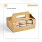 Cup Cake Box - 40422 Brown + Insert White (10 Pc)