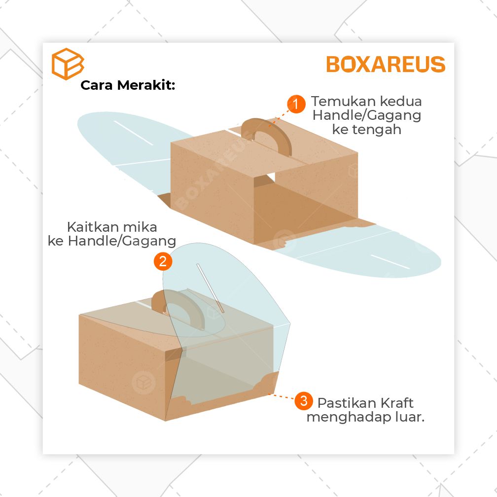 Cake Box - 42012 Brown Mica (10 Pcs)