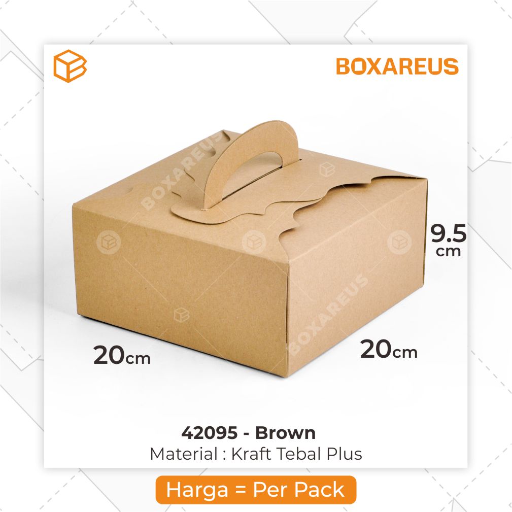 Cake Box - 42095 Brown (10 Pcs) – Box Are Us