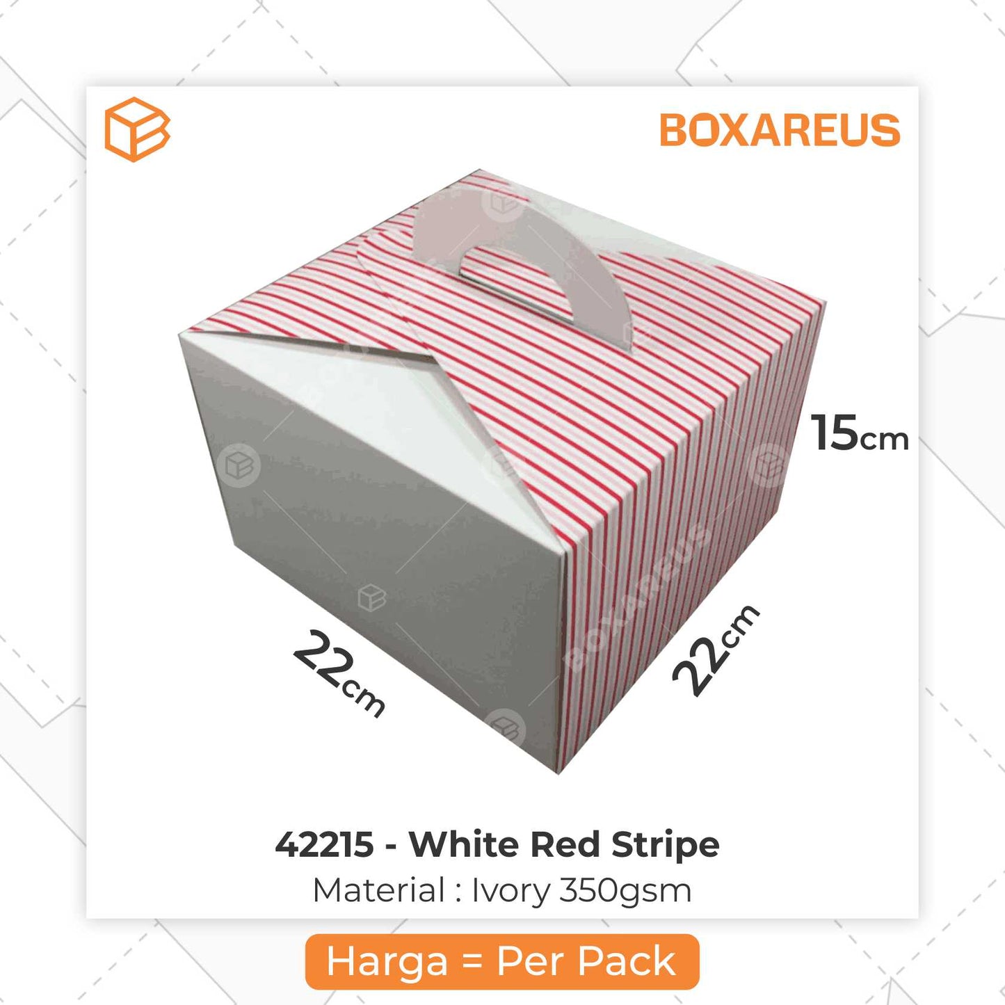 Cake Box - 42215 White (10 Pc)