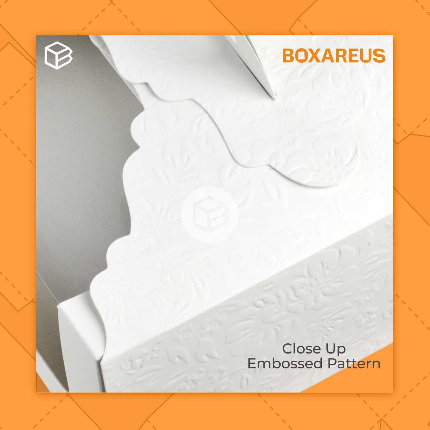 Cake Box Mika - 42510 White Emboss (10 pc)