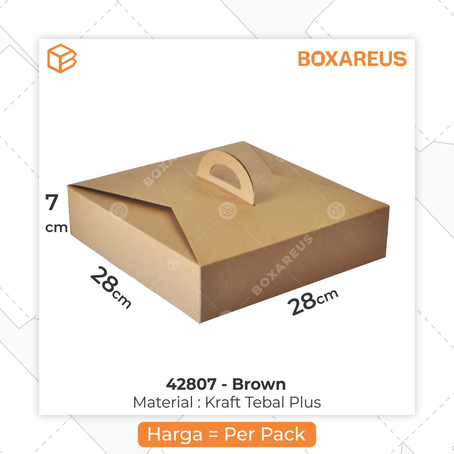 Cake Box - 42807 Brown (10 Pc)