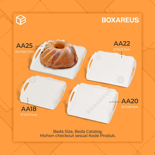 Cake Tray - AA22 White (50 Pc)