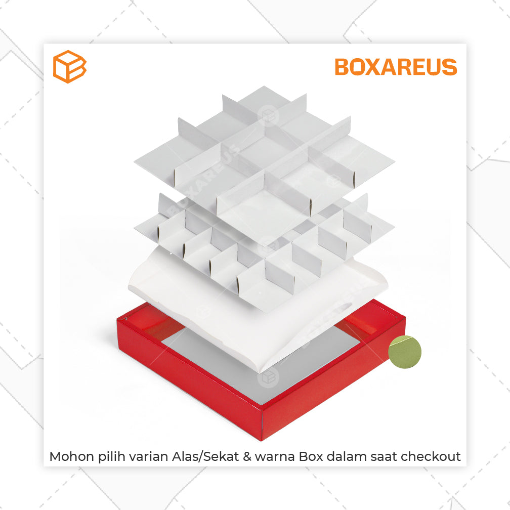 Cake Box/ Nastar Box - CB212135 Emboss Natal (10 Pc)