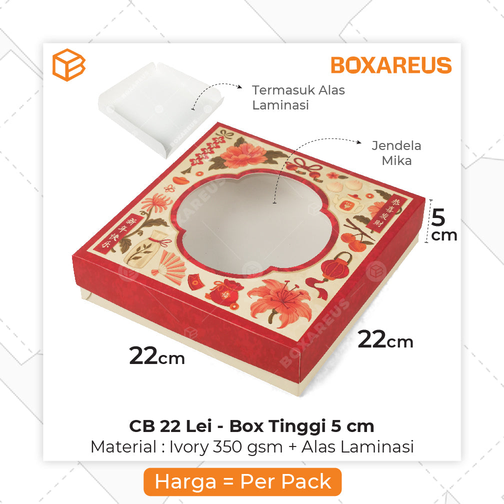 Cake Box - CB 22 Lei T5/8/12 cm Mika Polos (10 Pc)
